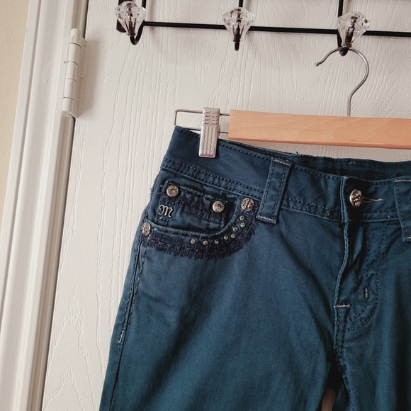 Miss Me Dark Teal Skinny Jeans - Picture 11 of 13